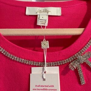 Lilly Pulitzer Passion Hot Pink Morgan Sweater